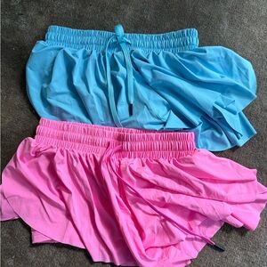 Set of 2 Amazon girls glory butterfly yoga gym running shorts